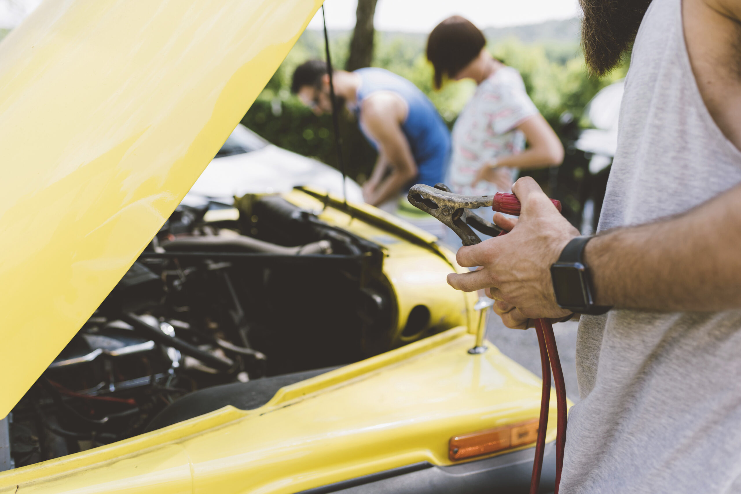 Portable jump starter pack used for roadside battery assistance