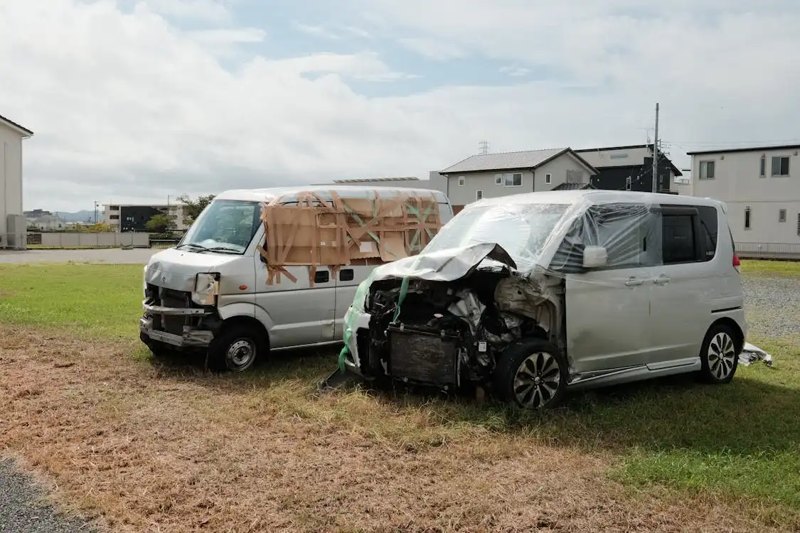 Broken down van awaiting recovery service
