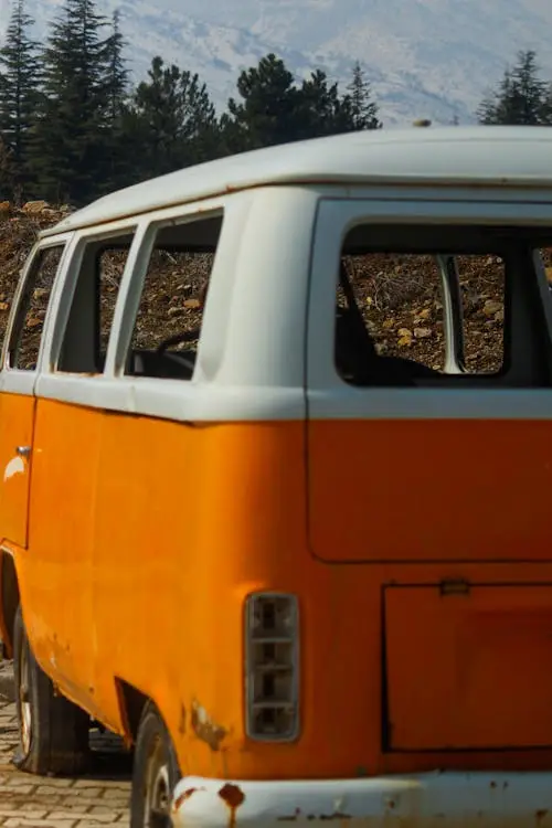 Orange van ready for recovery transport